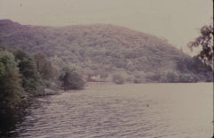 
Llanberis Lake Railway across the lake, October 1974